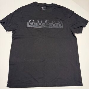 Guess Men’s Black Graphic Logo Crewneck T-Shirt